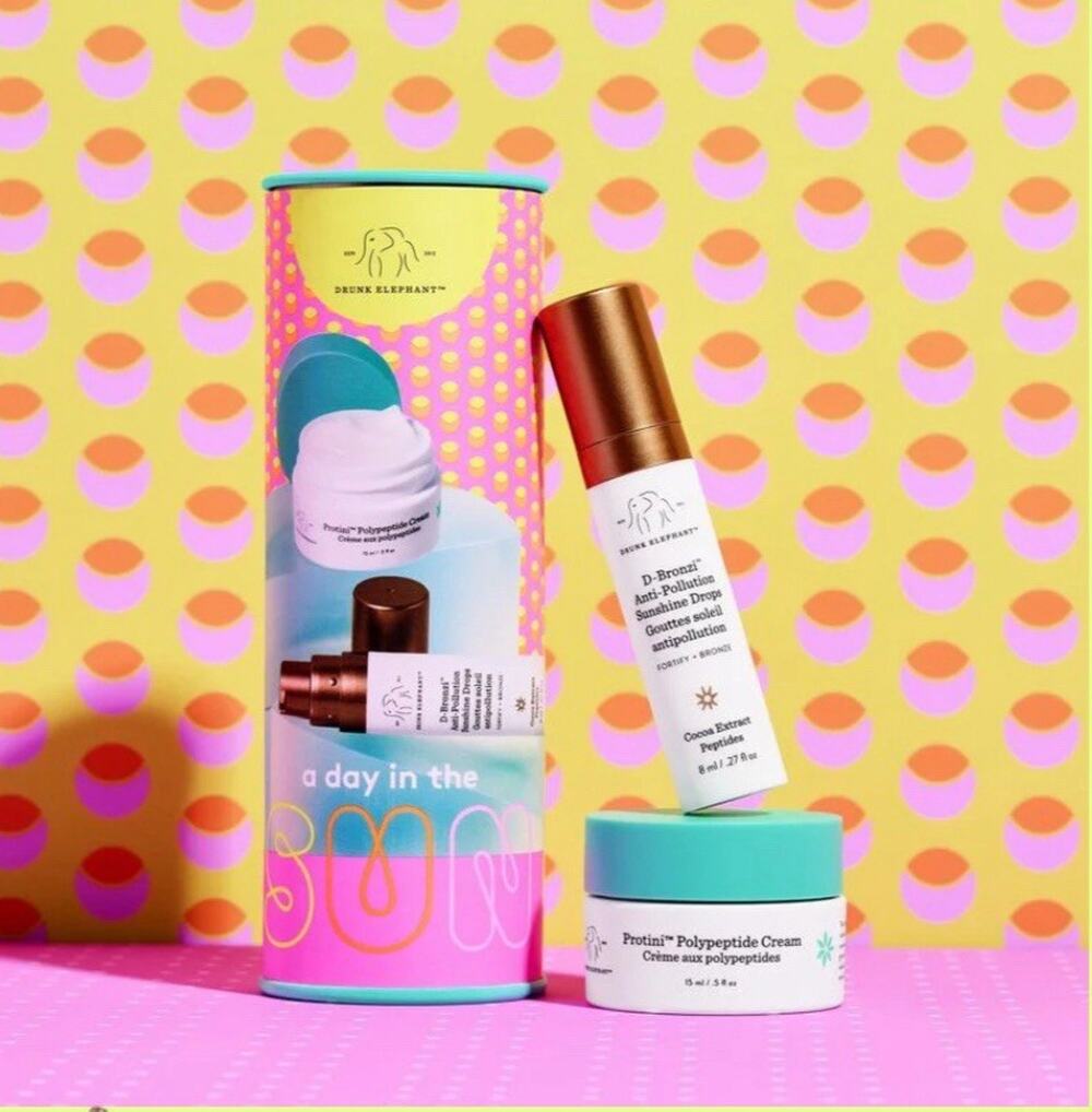 Drunk Elephant A Day in the Sun Mini Set SPF 30 Moisturizer + Bronzing Drops